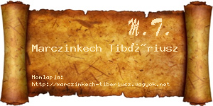 Marczinkech Tibériusz névjegykártya